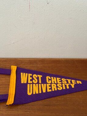 Vintage Collegiate Pacific West Chester University Rams Mini Purple Felt Pennant